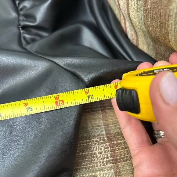 Zara Black Faux Leather Dress - Picture 4 of 7